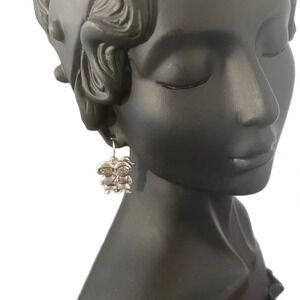 Silver Cartoon sisters forever siblings forever Earrings